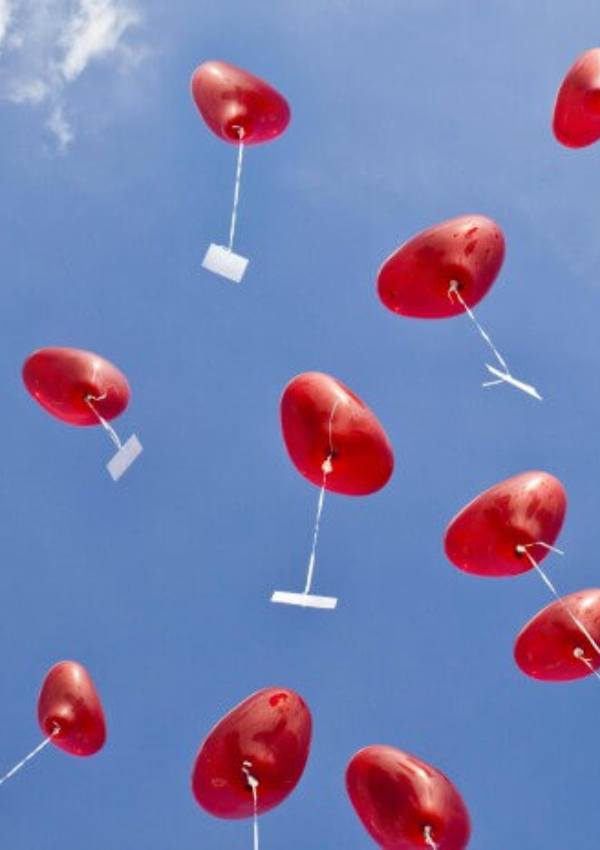 Großer Helium Herz-Ballon