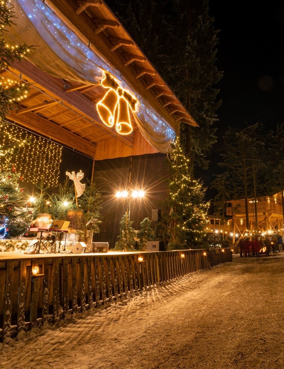 Forest Christmas at the treetop path in Kopfing