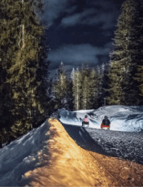 Night sledding and skiing on the Rinerhorn image