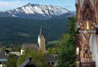 Tower blowing & midnight mass in the parish church Bad Mitterndorf