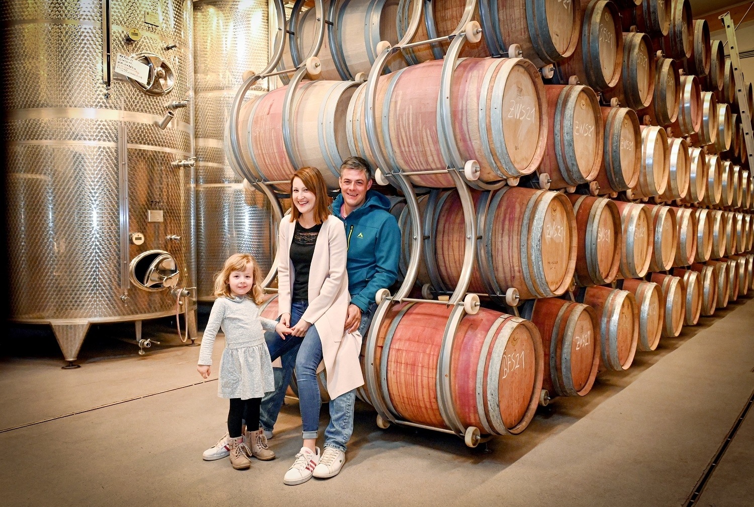 Wine tasting at the Prickler red winery