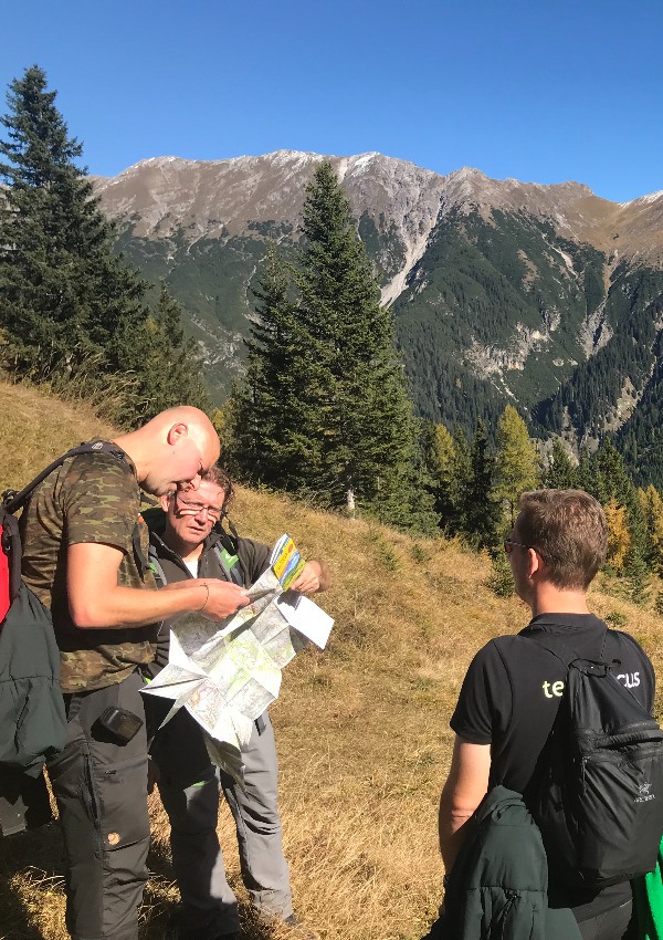 Mountains as decor for coaching or teambuilding