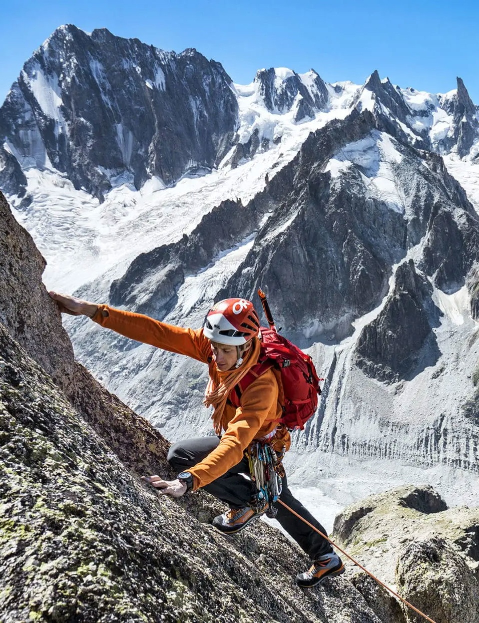 Rock climbing in the Alps