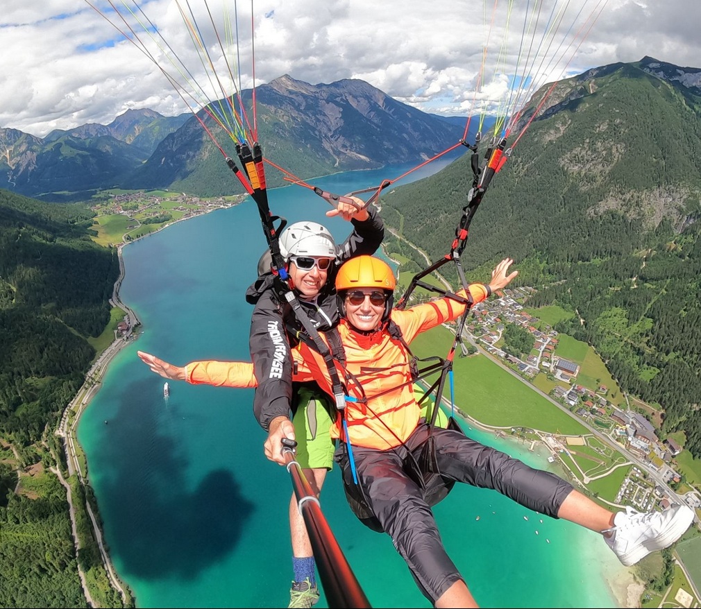 Tandem flight at the Achensee