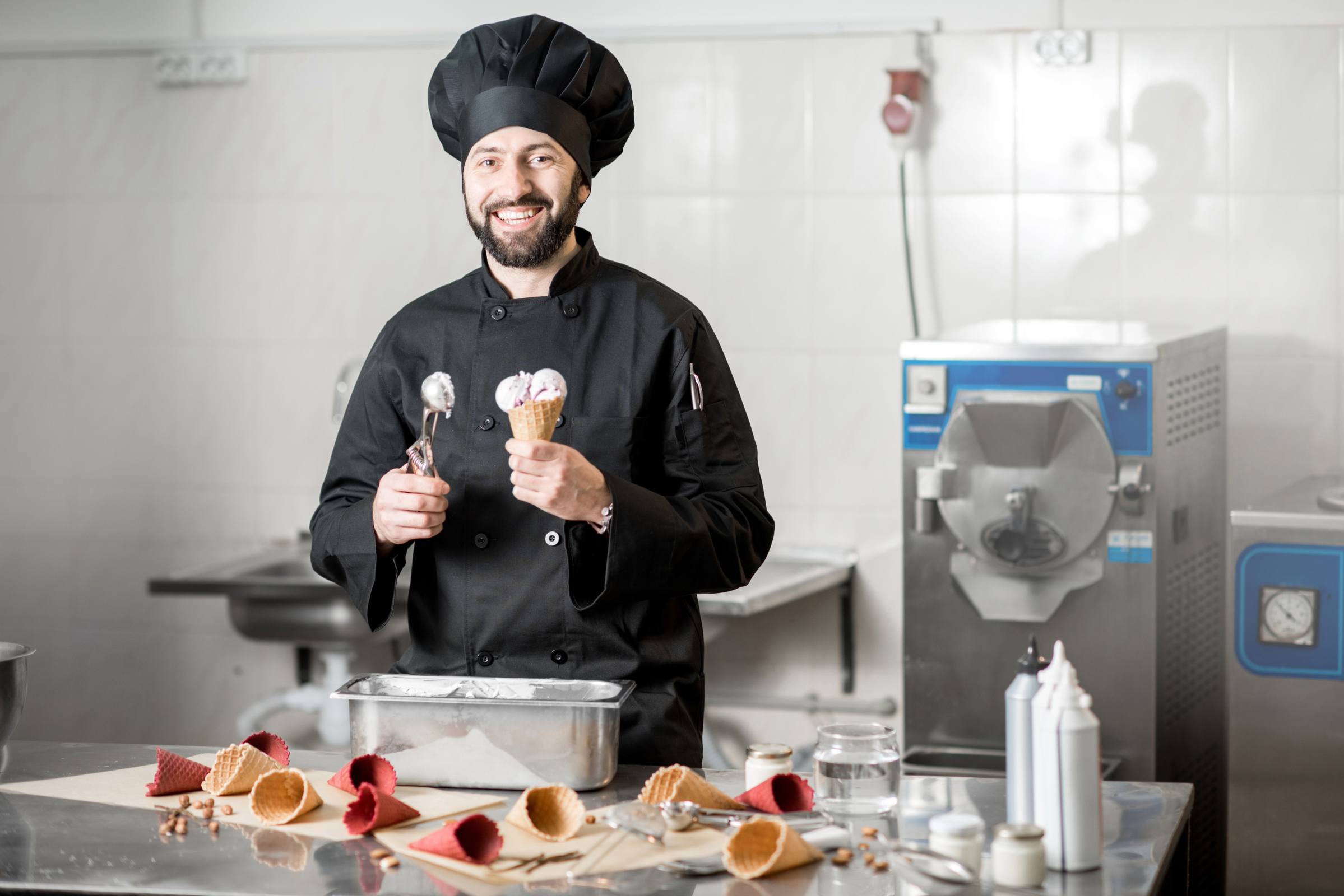 Homemade ice cream. With Maurizio.