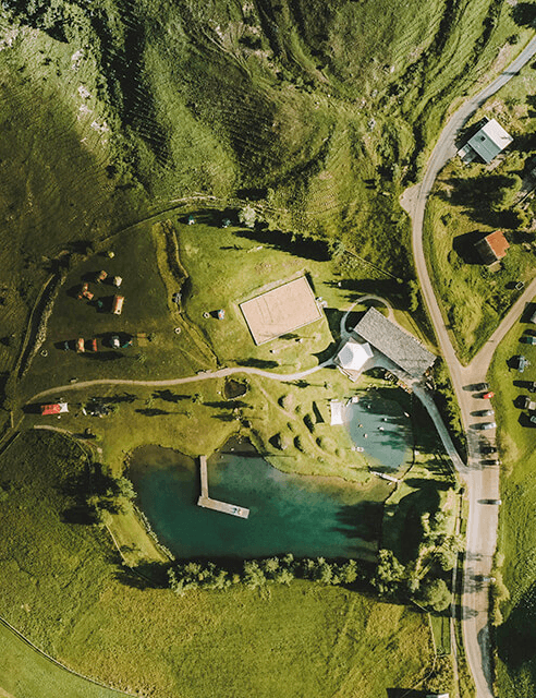 Swimming lake Davos Munts