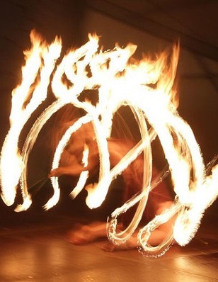"Feuershow" am Almsee
