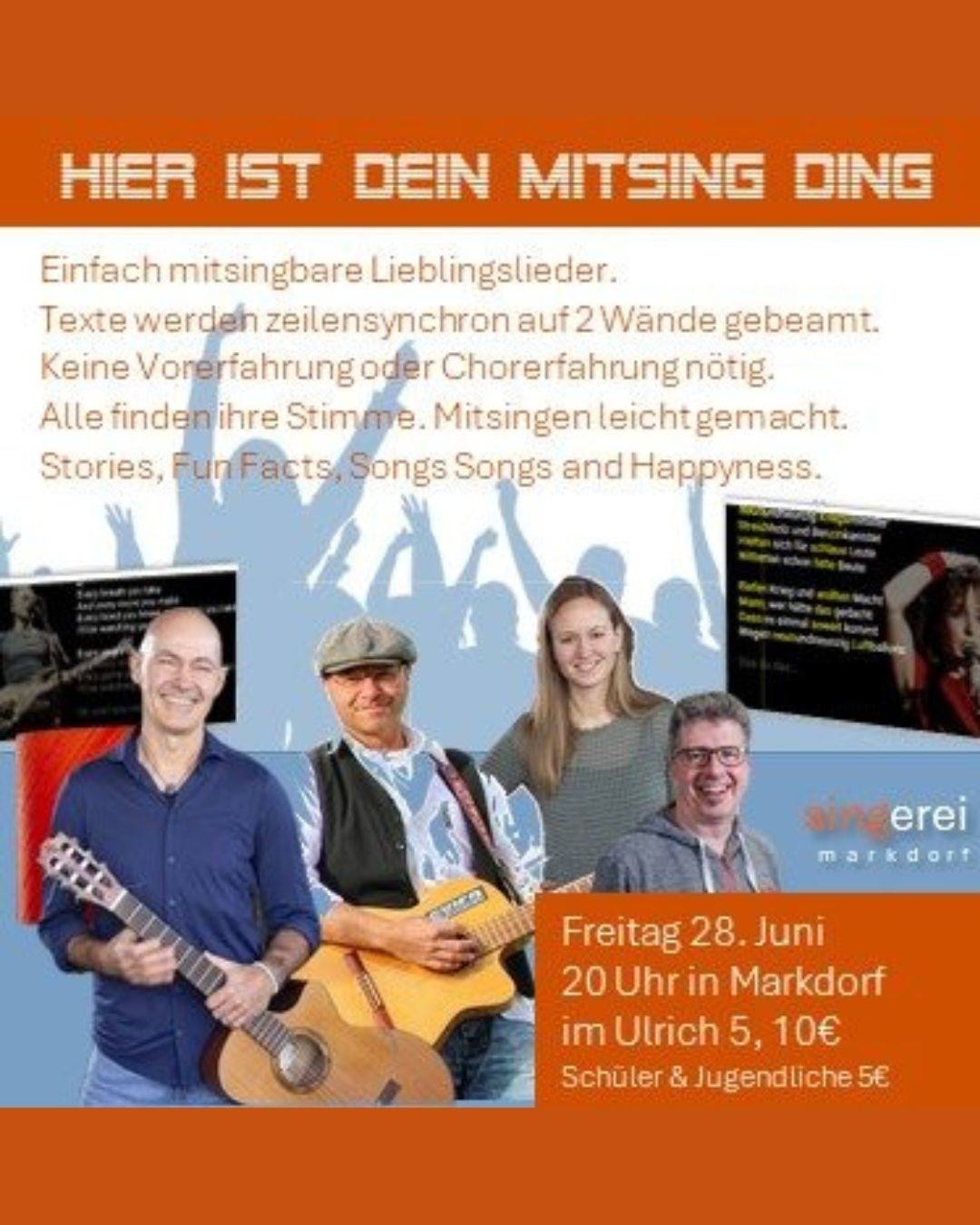 Hier ist Dein Mitsing-Ding - Einfach Mitsingen im Ulrich 5