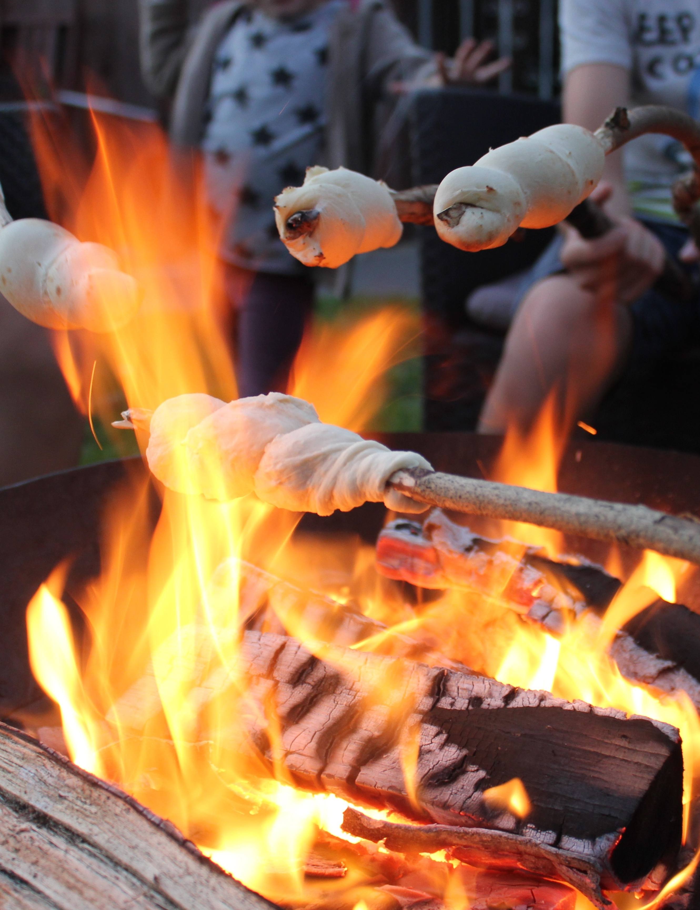 Bake bread on a stick
