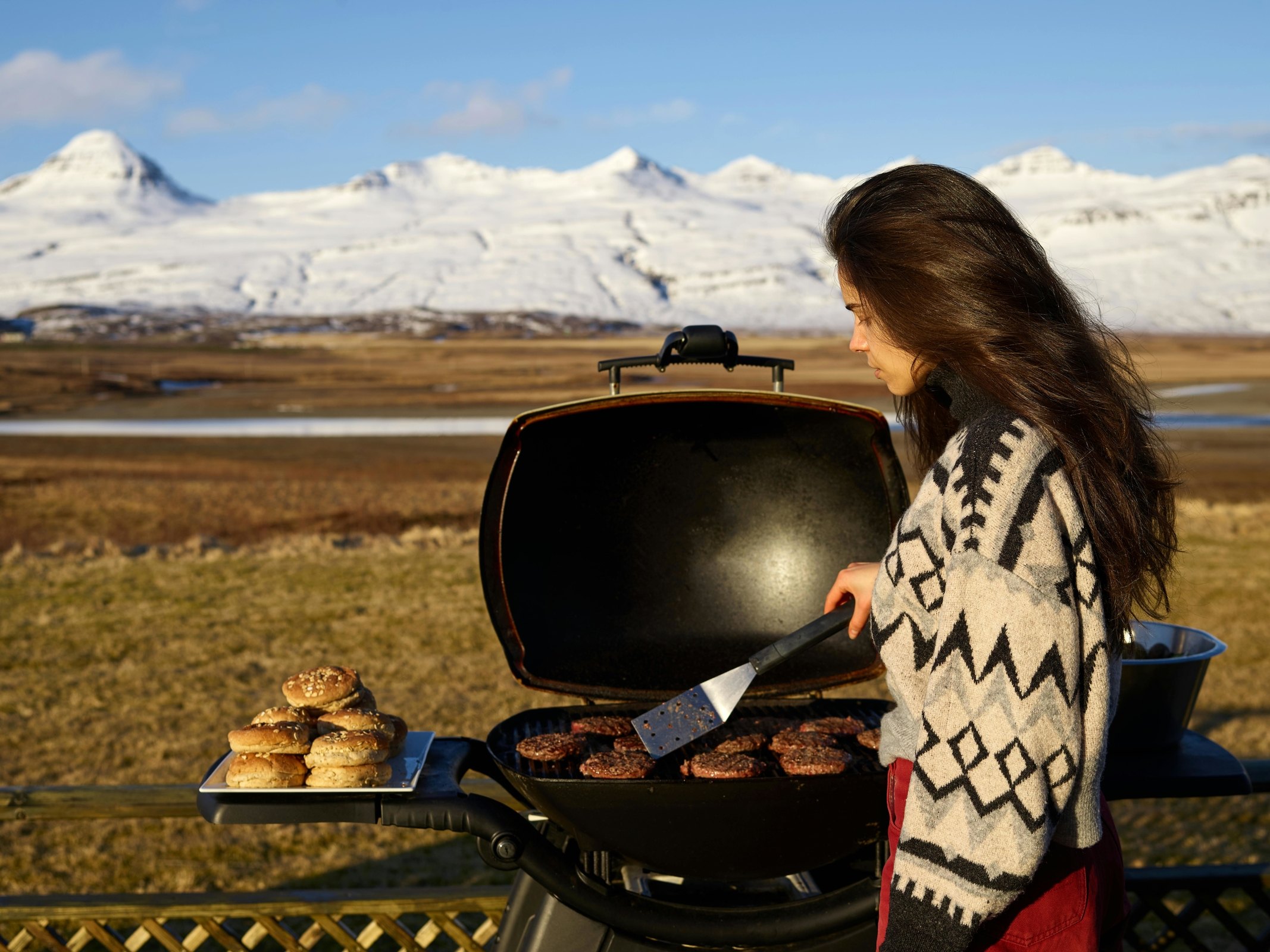 Winterliches BBQ am Feuer