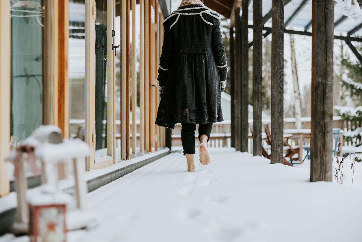 Boost für's Immunsystem: Schnee-Kneippen mit Silvia