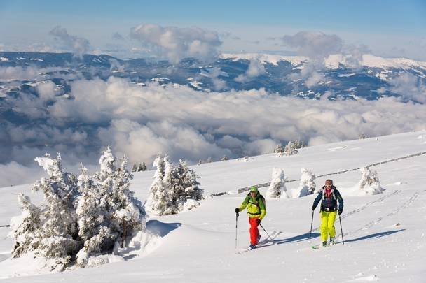 Snowshoe hiking on the Turracher Höhe