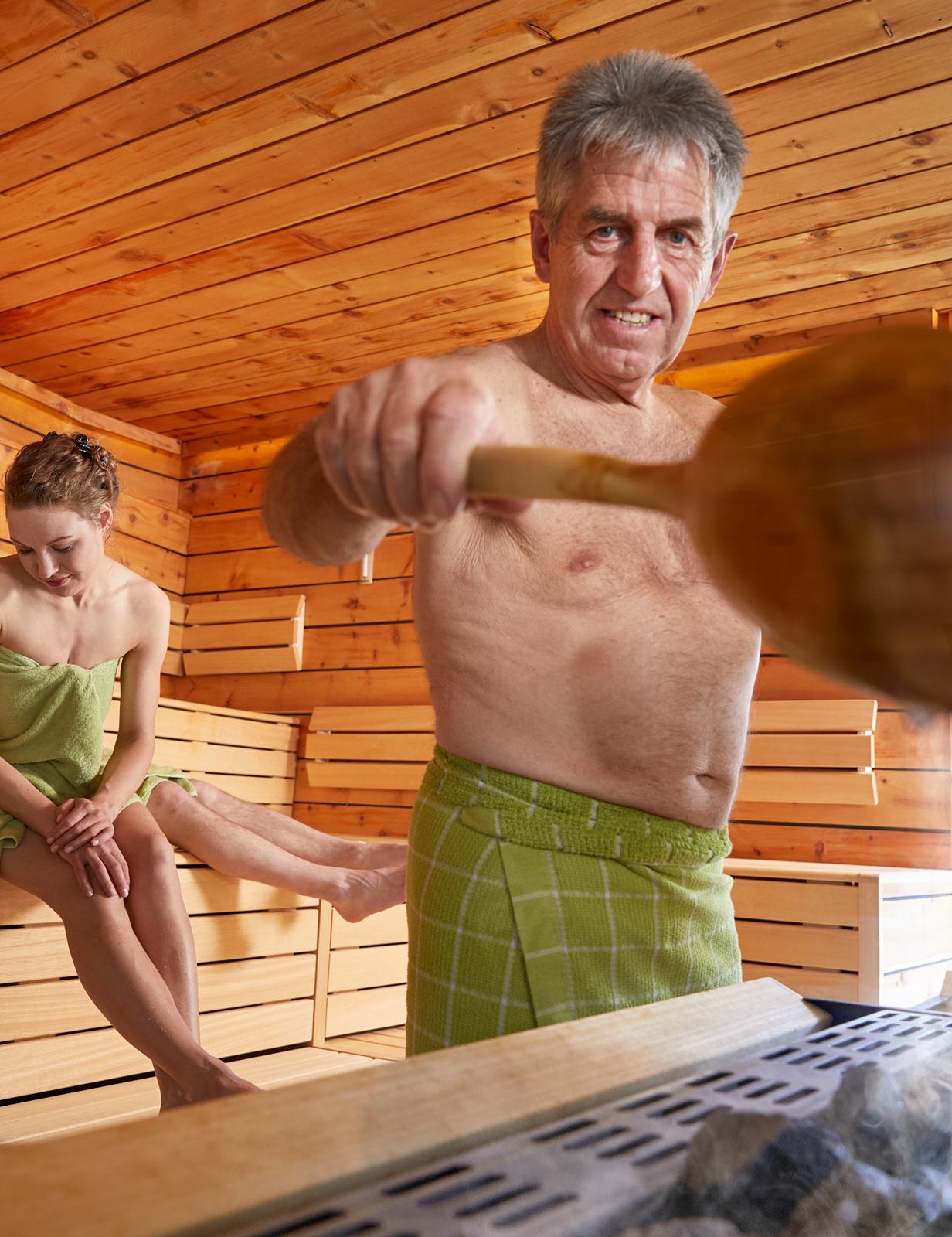 Personal sauna care with Hans