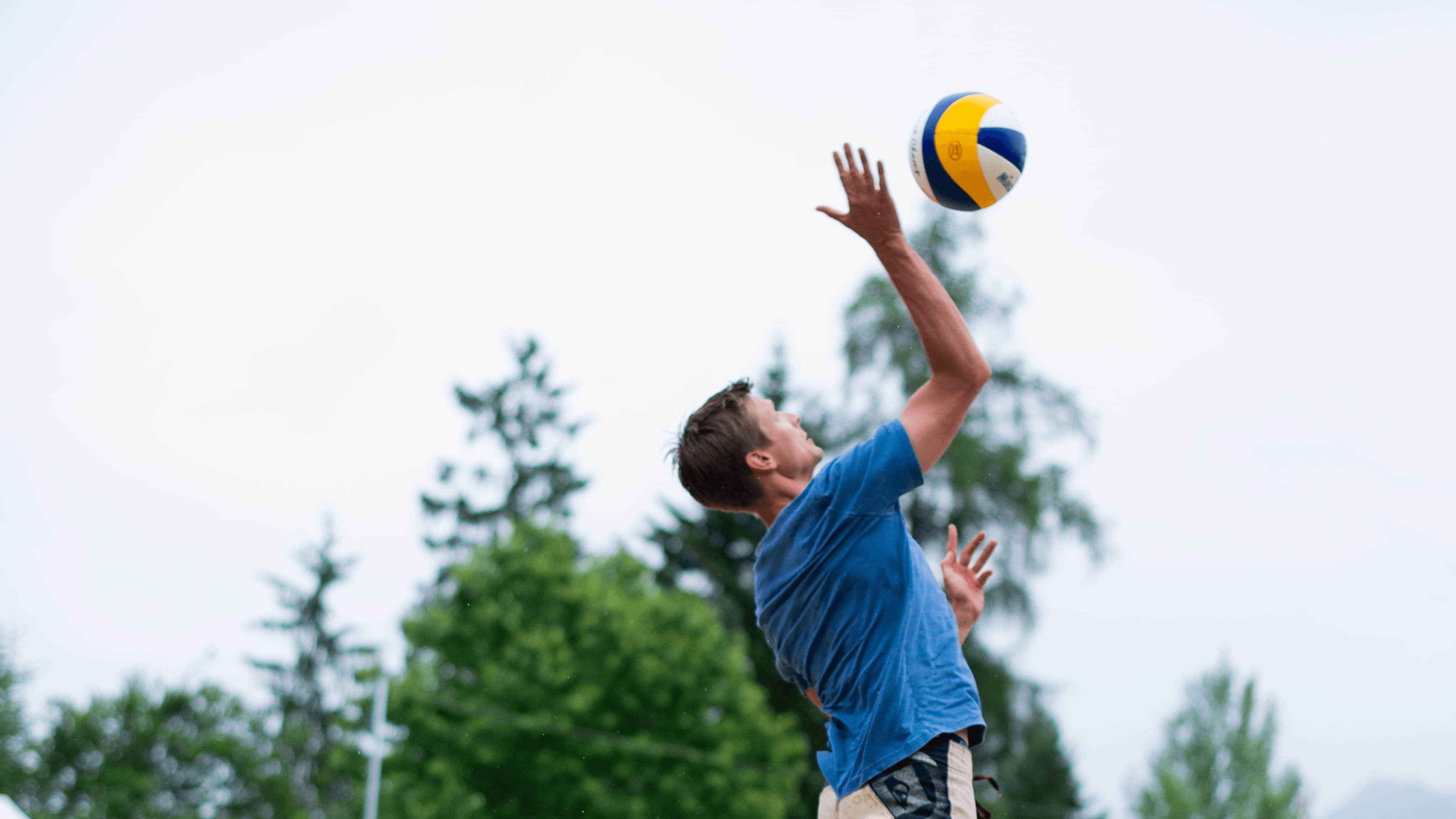 Beachvolleyball Training of the Mieminger Volleyball Club Camping