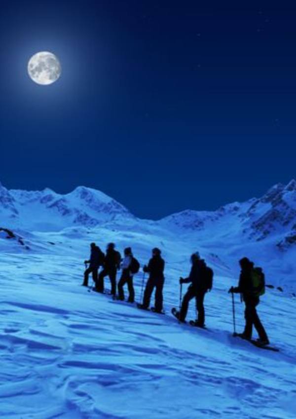 Vollmond - Schneeschuh Wanderung mit Fondueplausch