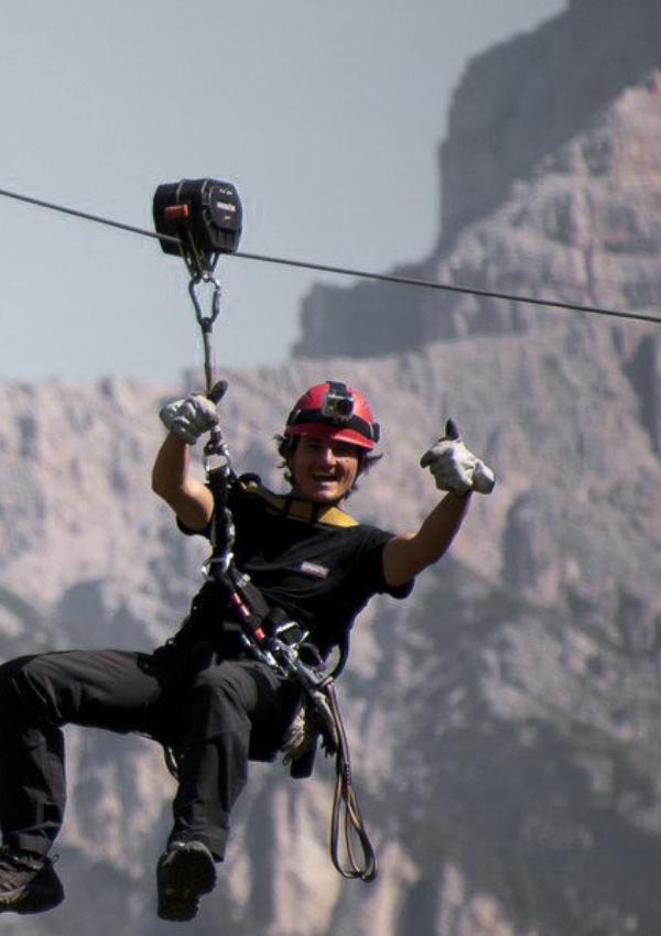 Zipline and barbecue at the Chalet Hubertus with Sonja