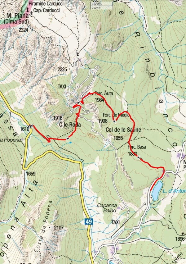 Alternative Route Richtung Drei Zinnen