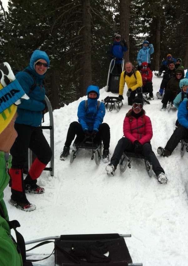 Geführte Schneeschuhwanderung & Rodelspass/Gampen Alm