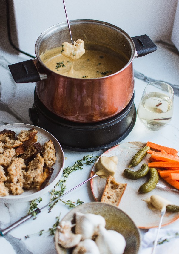Käsefondue in unserer kuscheligen Stube