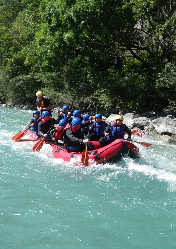 Adventurous and comfortable rafting on the river Lech