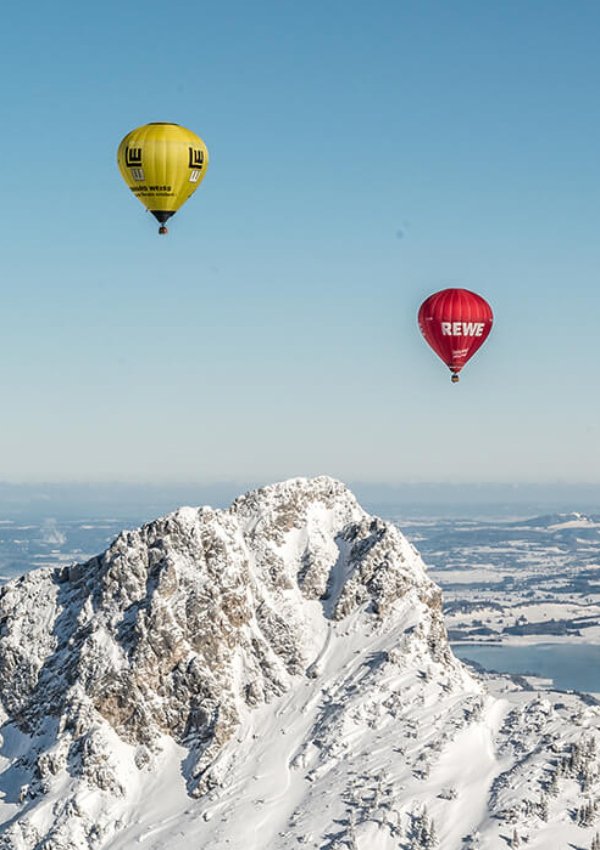 Tannheimer Tal von oben - Ballonfahrt